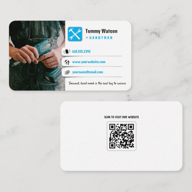 Carte De Visite Handy Man | Construction | Entrepreneur (Devant / Derrière)