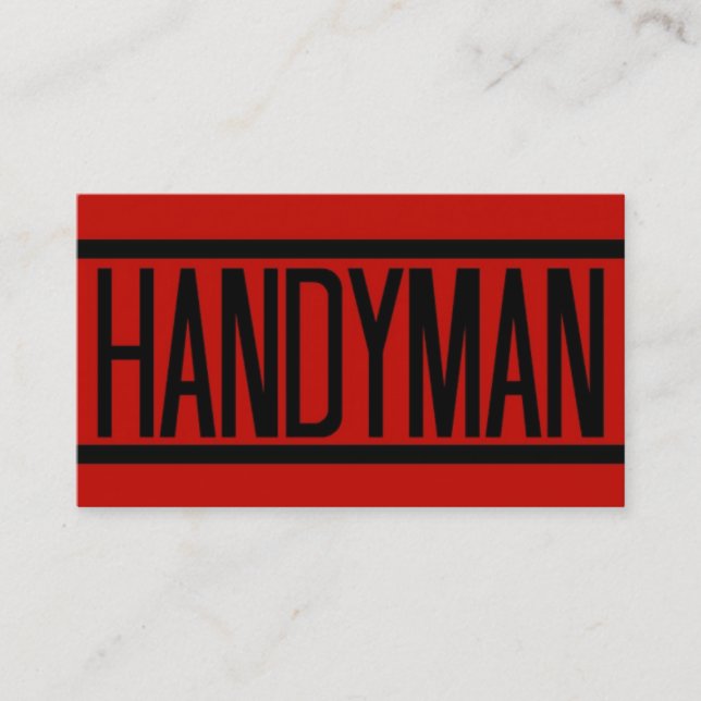 Carte de visite Handyman (Devant)