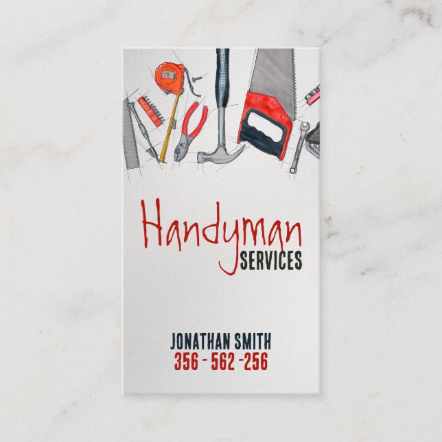 Carte De Visite Handyman (Devant)