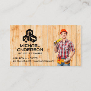 Carte De Visite Handyman avec ceinture d'outil Réparations domes