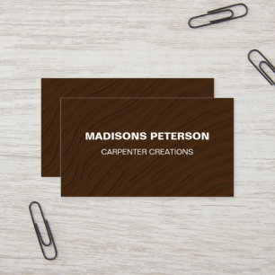 Carte De Visite handyman Bois en bois de charpente Construction