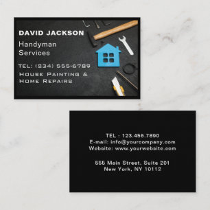 Carte De Visite Handyman / Carpenter Outils Accueil Amélioration B