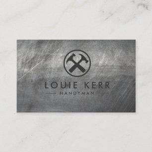 Carte De Visite Handyman Construction Carpenter Outils Faux Metal