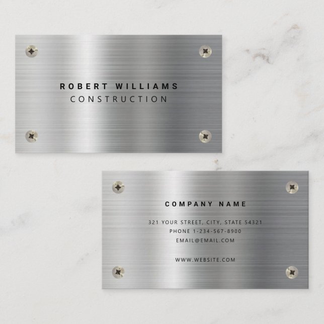 Carte de visite Handyman de construction professio (Devant / Derrière)