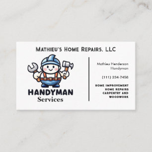 Carte De Visite Handyman d'entretien moderne