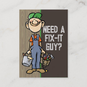 Carte De Visite Handyman Fix-It Carpenter Peintre Recherche d'empl