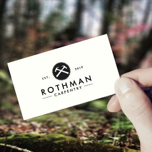 Carte De Visite Handyman Hammer and Saw Carpenter