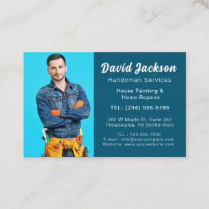 Carte De Visite Handyman House Repair Service photo professionnell