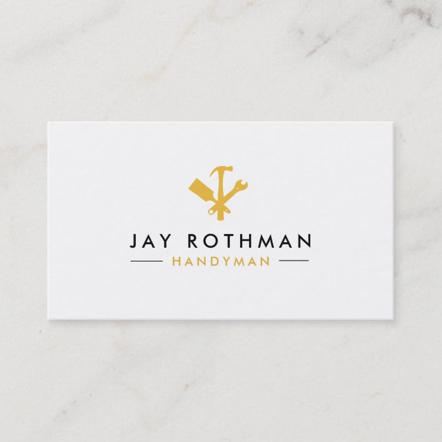 Carte De Visite Handyman moderne / Outils de charpentier Accueil A (Devant)