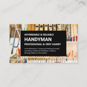 Carte de visite Handyman - Outils de travail Mur