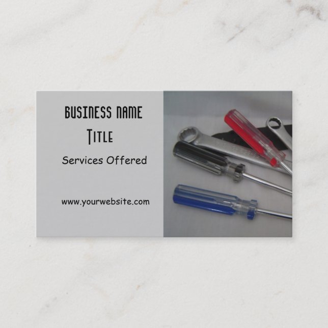 Carte De Visite Handyman Réparation Conception d'entreprise (Devant)