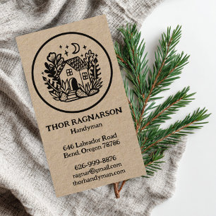 Carte De Visite Handyman Réparation Construction Landscaping KRAFT