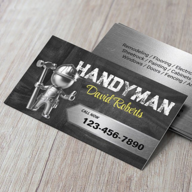 Carte De Visite Handyman Service de réparation et de maintenance d (Créateur téléchargé)
