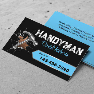 Carte De Visite Handyman Service de réparation et d'entretien Étiq