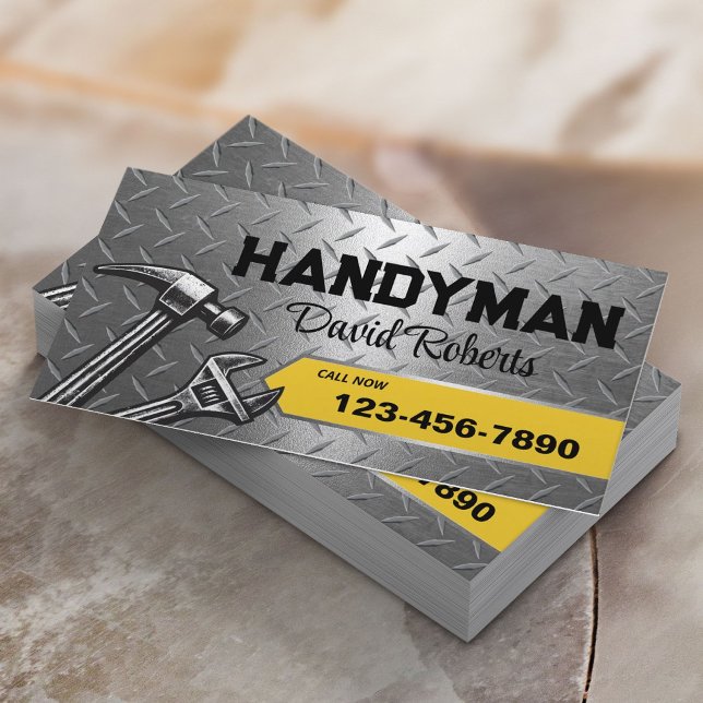 Carte De Visite Handyman Service de réparation et d'entretien Méta (Créateur téléchargé)
