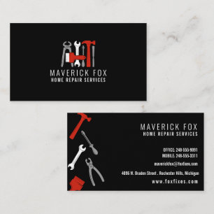 Carte De Visite Handyman Services de réparation et d'entretien à d