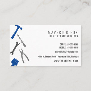 Carte De Visite Handyman Services d'entretien et de réparation à