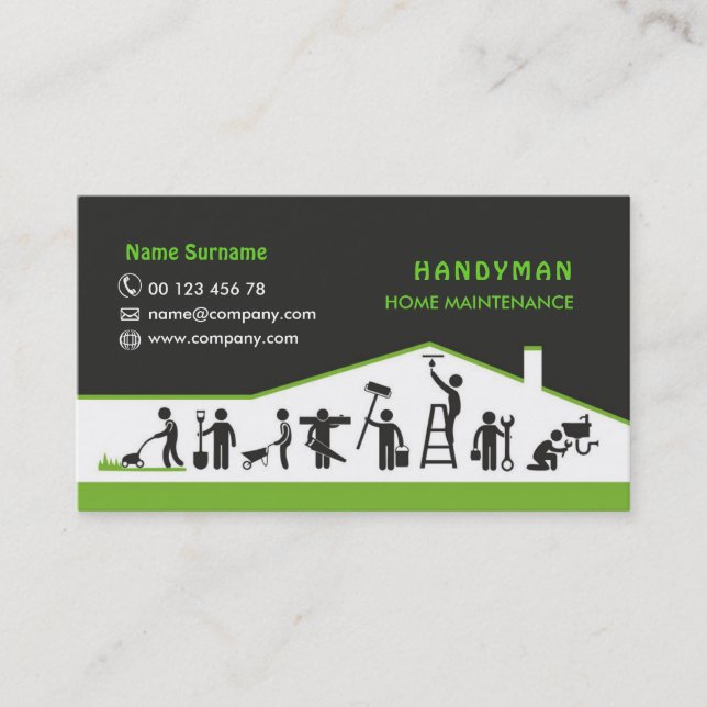 Carte De Visite Handyman services, entretien ménager (Devant)