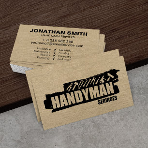 Carte De Visite Handyman services simple noir