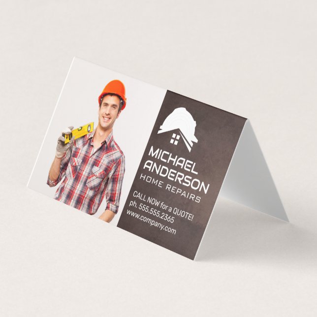 Carte De Visite Handyman souriant (Devant)