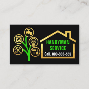 Carte De Visite Handyman Tools Tree Building