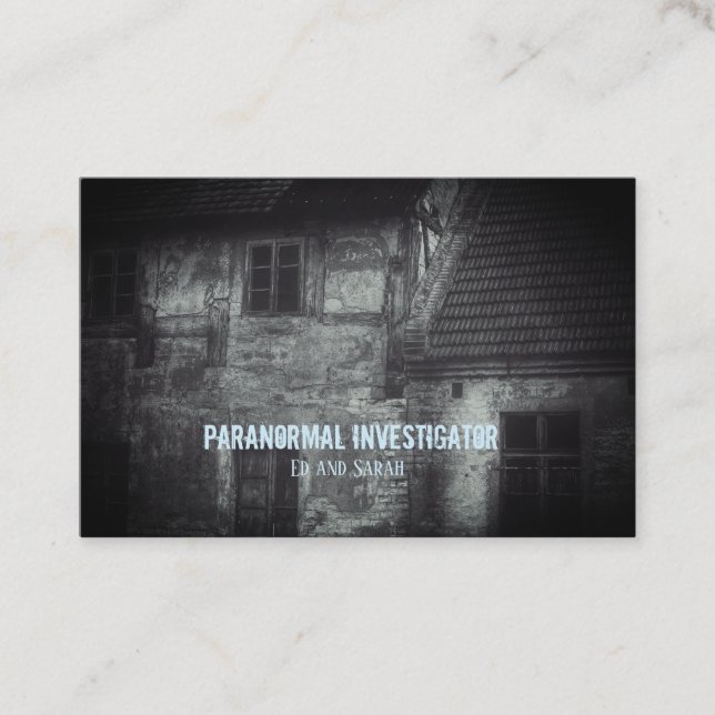 Carte de visite hanté par un enquêteur paranormal (Devant)