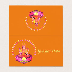 Carte De Visite Happy Diwali - Deepalavi Lakshmi Goddess 1