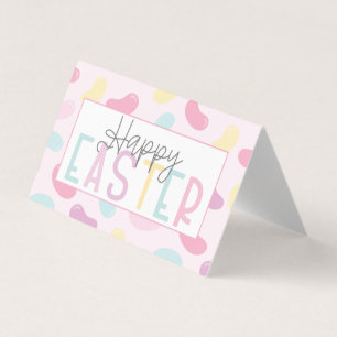 Carte De Visite Happy Pâques Pastel Jelly Beans Bag Topper