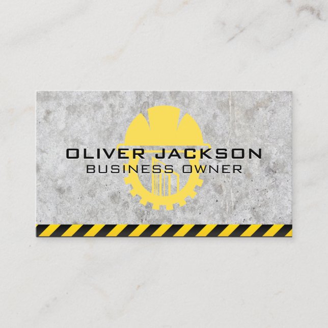 Carte De Visite Hard Hat Builder | Construction (Devant)