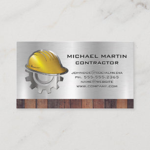 Carte De Visite Hardhat de construction