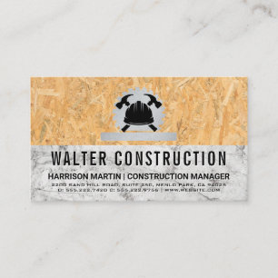 Carte De Visite Hardhat Hammer   Marbre   Bois pressé