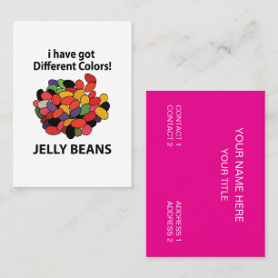 Carte De Visite Haricots de couleur amusants Jelly Beans