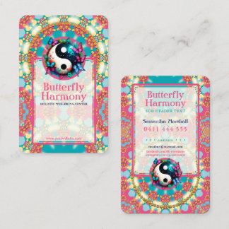 Carte De Visite Harmonie des papillons Yoga Bien-être holistique