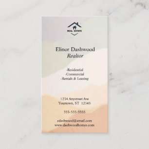 Carte De Visite Harmonieuse Earth Tones Immobilier Adaptable