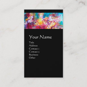 Carte De Visite HARMONY TRIO SPRINTEMPS MONOGRAM, Black Pearl