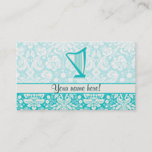 Carte De Visite Harpe turquoise