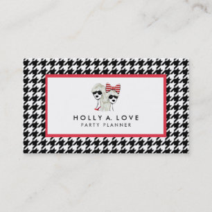 CARTE DE VISITE HAUGHTY HOUNDSTOTH CARD   B&W   PERSONNALISABLE