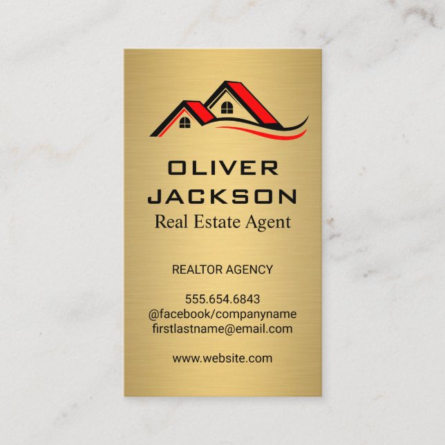 Carte De Visite Haut du toit de la maison (Devant)