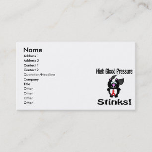 Carte De Visite Haute pression artérielle puent Conception de la 