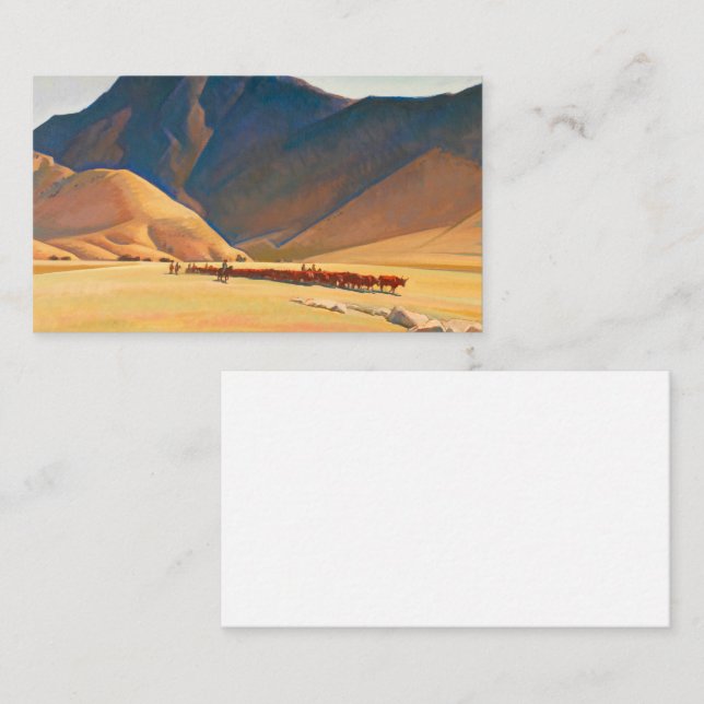 Carte De Visite Hautes collines de Tehachapi, 1936 par Maynard Dix (Devant / Derrière)