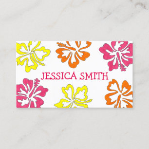 Carte De Visite Hawaiian Island Tropical Hibiscus Fleurs Florales