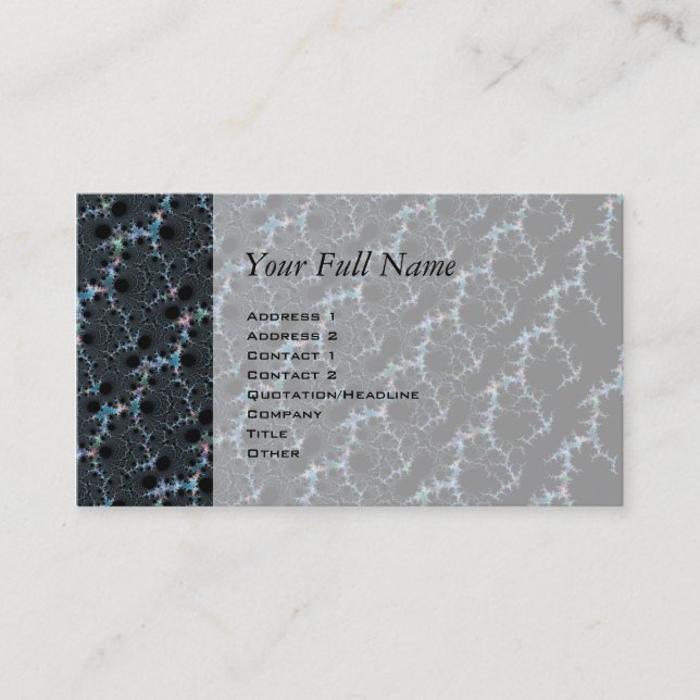 Carte De Visite Haze - Mandelbrot Fractal (Devant)