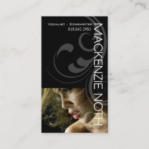 Carte De Visite Headshot pour le chanteur de compositeur de