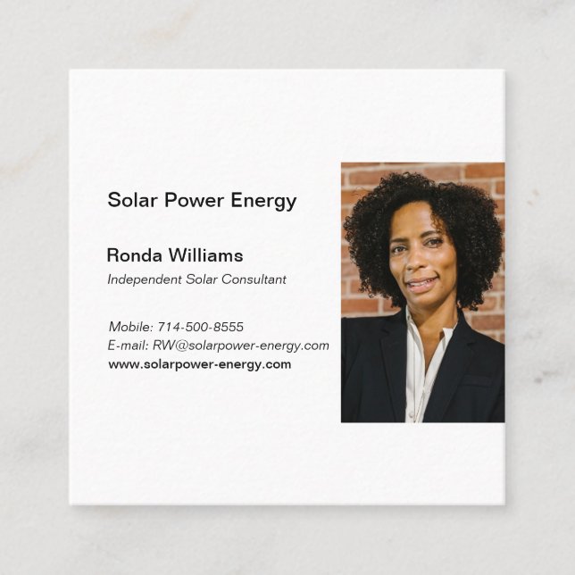 Carte de visite HeadShot professionnel (Devant)