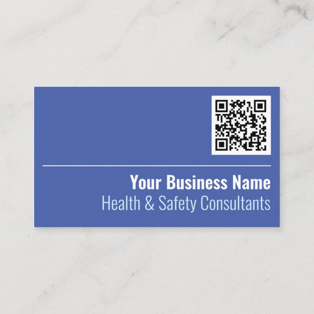 Carte De Visite Health & Safety Consultants Code QR (Dos)