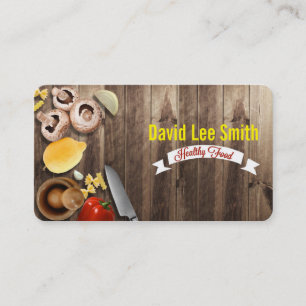 Carte De Visite Healthy Food/Chef/Cooking Instructeur