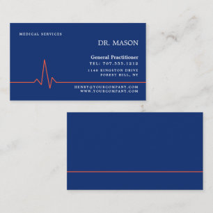 Carte De Visite Heart Rate, General Practitioner, Nurse, Medical