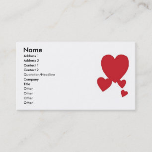 Carte de visite Hearts