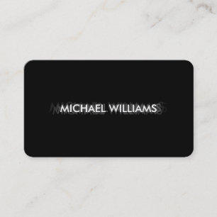 CARTE DE VISITE HEAVY NOIR ÉLÉGANT SIMPLE