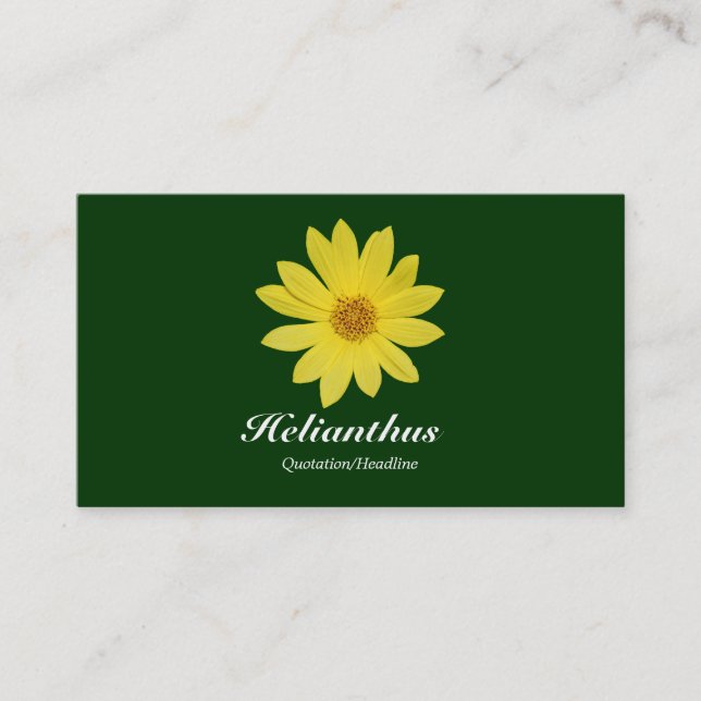 Carte De Visite Helianthus - Vert foncé (Devant)